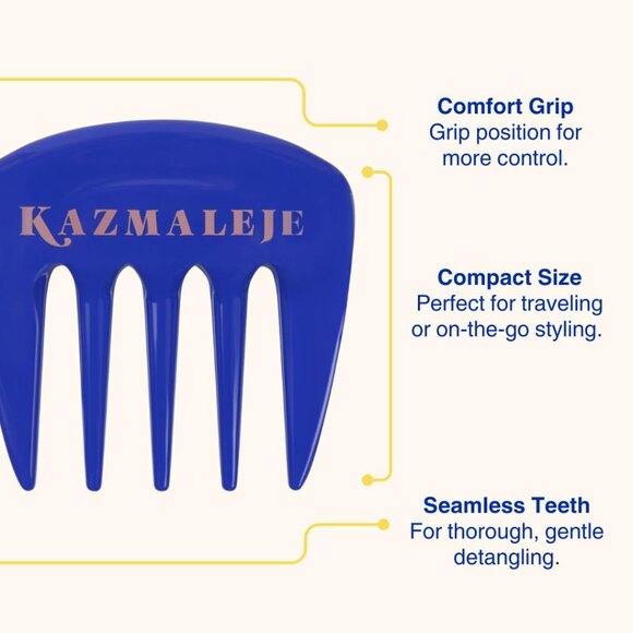 Kazmalaje KurlsPlus Pick, Cobalt Blue - Picture 6 of 9